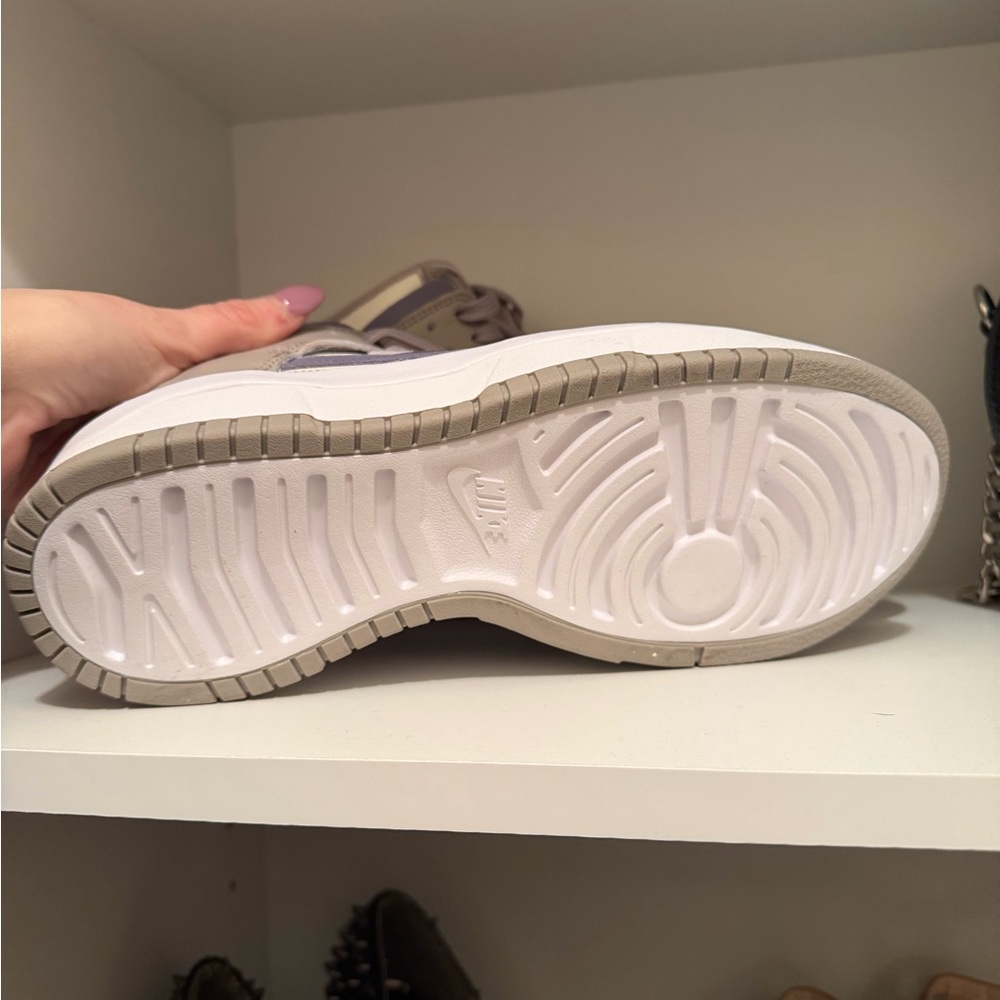 Nike Women's High-Top Sneakers in Gray, White & Purple - Picture 8 of 8